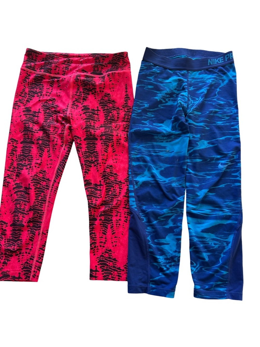 Nike + Under Armour 2 for 1 Women’s  Small  Capri Leggings blue & Under Armour